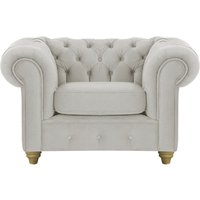 Fauteuil Chesterfield Max, gris clair - Velluto 15, Couleur des pieds: Noir wax