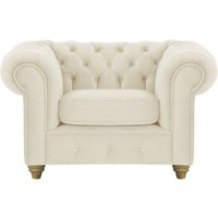 Fauteuil Chesterfield Max, beige clair - Velluto 2, Couleur des pieds: Noir wax