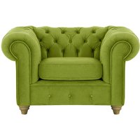 Fauteuil Chesterfield Max, olive - Velluto 9, Couleur des pieds: Noir wax