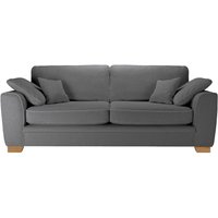 Ronay canapé trois places, Teddy granite - graphite, Couleur des pieds: aveo