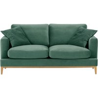 Canapé 2,5 places Covex Wood, bleu - Velluto 12, Couleur des pieds: Chêne clair