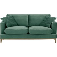 Canapé 2,5 places Covex Wood, bleu - Velluto 12, Couleur des pieds: Noir wax