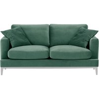 Canapé 2,5 places Covex Wood, bleu - Velluto 12, Couleur des pieds: Blanc
