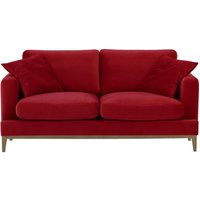 Canapé 2,5 places Covex Wood, rouge - Velluto 7, Couleur des pieds: Noir wax