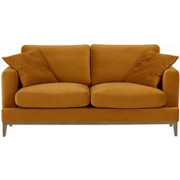Canapé 2,5 places Covex Wood, moutarde - Velluto 8, Couleur des pieds: Noir wax