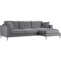 Canapé d’angle droit Covex, gris/marron - Fancy 96