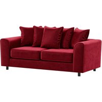 Canapé trois places Dillon Velvet, rouge foncé - Kronos 2