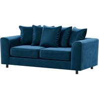 Canapé trois places Dillon Velvet, bleu foncé - Kronos 9