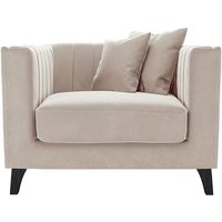 Fauteuil Barra, beige clair - Velluto 2, Couleur des pieds: Noir