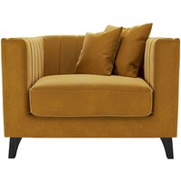 Fauteuil Barra, moutarde - Velluto 8, Couleur des pieds: Noir