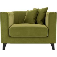 Fauteuil Barra, olive - Velluto 9, Couleur des pieds: Noir
