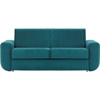 Salsa - Canapé trois places avec fonction couchage 140, Velluto 36 - Bleu paon