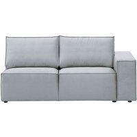 Charles - Module d’extrémité droite deux places (2R), gris/marron - Fancy 96
