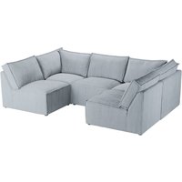 Charles - Canapé d’angle modulaire U, Poso 55 - gris clair