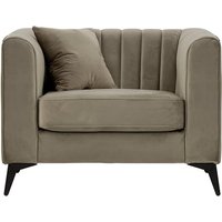 Fauteuil Mary, beige - Velluto 3, Couleur des pieds: noir mat
