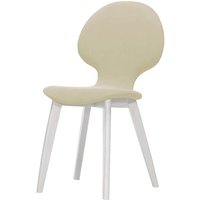 Chaise Mya, crème - Baku 15, Couleur des pieds: Blanc