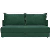 Vena - Canapé convertible trois places avec coffre de rangement, vert foncé - Velluto 10