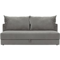 Vena - Canapé convertible trois places avec coffre de rangement, gris éléphant - Velluto 17