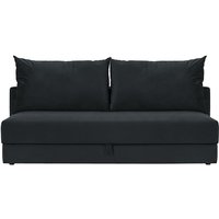 Vena - Canapé convertible trois places avec coffre de rangement, noir - Velluto 20