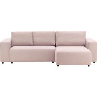 Canapé convertible d’angle droit Solace, rose poudré - Malmo 61