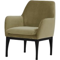 Fauteuil Beca, beige - Velluto 3, Couleur des pieds: Noir
