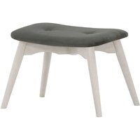 Repose-pied Ducan Velvet, gris - Kronos 22, Couleur des pieds: Blanc