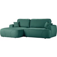 Satell – canapé d’angle gauche avec fonction lit, vert bouteille - Kronos 14