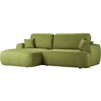 Satell – canapé d’angle gauche avec fonction lit, olive - Kronos 17