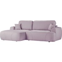 Satell – canapé d’angle gauche avec fonction lit, rose poudré - Kronos 27