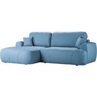 Satell – canapé d’angle gauche avec fonction lit, bleu ciel - Kronos 31