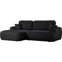 Satell – canapé d’angle gauche avec fonction lit, noir - Kronos 7