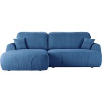 Satell – canapé d’angle gauche avec fonction lit, Poso 5 - bleu