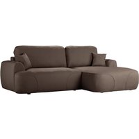 Satell – canapé d’angle droit avec fonction lit, marron - Kronos 6
