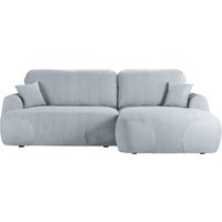 Satell – canapé d’angle droit avec fonction lit, Poso 55/Paros 5 - gris clair