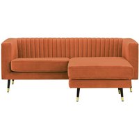 Canapé d’angle universel Slender, Velluto 33 - orange rouillé