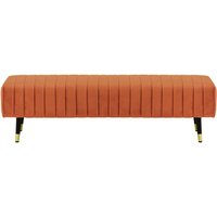 Pouf Slender avec coutures décoratives, Velluto 33 - orange rouillé