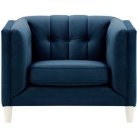 Fauteuil Sodre, bleu - Velluto 11, Couleur des pieds: Blanc