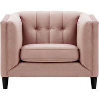Fauteuil Sodre, lila/rose - Velluto 14, Couleur des pieds: Noir