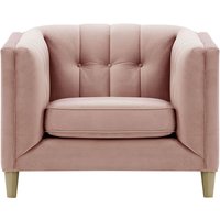 Fauteuil Sodre, lila/rose - Velluto 14, Couleur des pieds: Noir wax