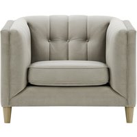 Fauteuil Sodre, gris clair - Velluto 15, Couleur des pieds: Noir wax