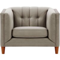 Fauteuil Sodre, gris éléphant - Velluto 17, Couleur des pieds: aveo