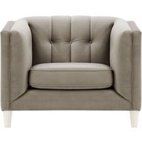 Fauteuil Sodre, gris éléphant - Velluto 17, Couleur des pieds: Blanc