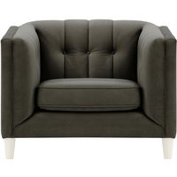 Fauteuil Sodre, graphite - Velluto 19, Couleur des pieds: Blanc