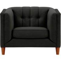 Fauteuil Sodre, noir - Velluto 20, Couleur des pieds: aveo