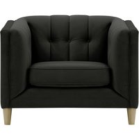 Fauteuil Sodre, noir - Velluto 20, Couleur des pieds: Noir wax