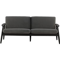 Canapé trois places Demure, graphite - Velluto 19, Couleur des pieds: Noir