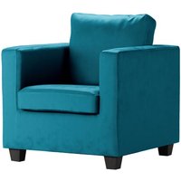 Fauteuil Thunder, Velluto 36 - Bleu paon
