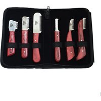 Pet Stripping Knives 6 Set Calm Red