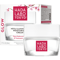 Hada Labo Tokyo Glow Skin rozświetlający krem nawilżający do twarzy na dzień i noc z Nano i Makro kwasem hialuronowym, kwasem traneksamowym 50 ml