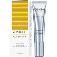 Yoskine Global Lift. liftingujący krem rozświetlający na okolice oczu i ust z technologią 4D Global-Lift™, kwasem hialuronowym, kofeiną, skwalanem i 3-Glyceryl Ascorbate 15 ml